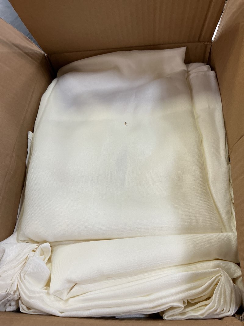 Condition photo showing Good Condition for fitable ivory rectangle tablecloths for 6 foot tables, 6 pack - 70 x 108 inches - stain resistant and washable table clothes, polyester fabric table covers for wedding, party, banquet, buffect ivory 70x108 in, 6 pack