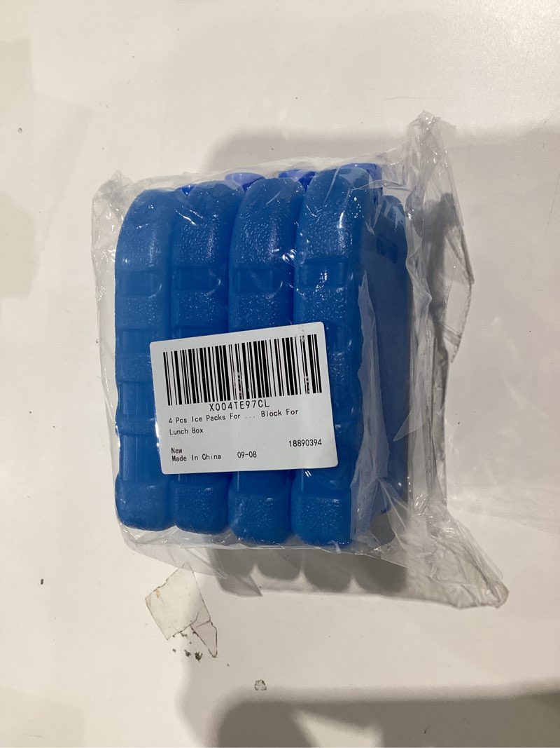 Condition photo showing New/Like New for 4 Pcs Ice Pack for Coolers Reusable Lunchbox Cooler for Lunch Bags Beer Soda Camping Beach Picnic Accessories