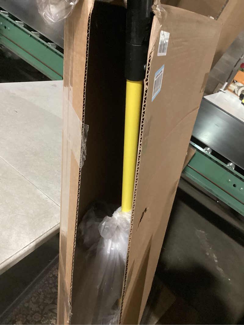 Condition photo showing Good Condition for SIMILAR TO STOCK PHOTO. Snow Pusher: Snow Plow Shovel with Ergonomic Dual D-Handles & 22'' UHMW Blade - Lightweight Manual Snow Shovel for Car, Driveway, Sidewalk & Patio (Bright Yellow) Bright Yellow 58 IN