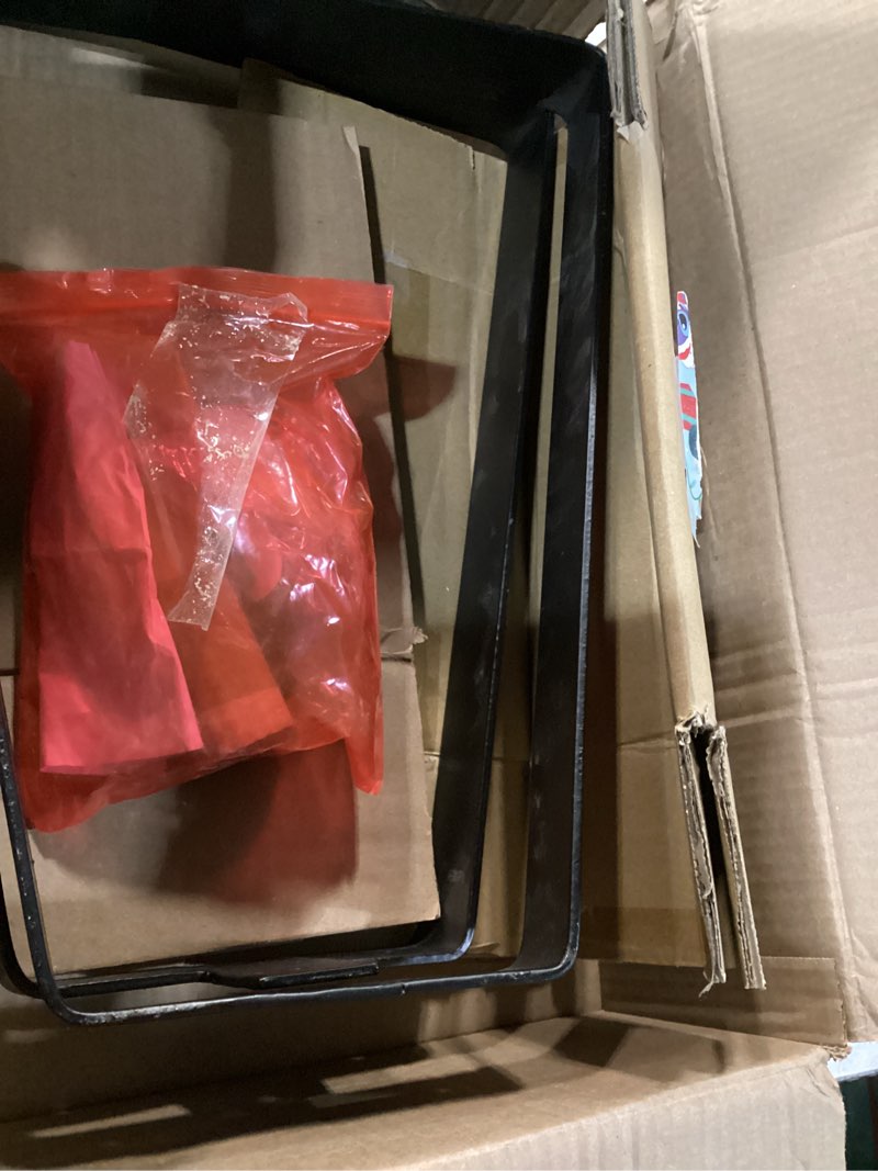 Condition photo showing As Is for Heavy Duty Metal Hairpin Legs - Set of 2, Black, 16 inch, Trapezoid, Bear Up to 300lb, Ideal for Dining Tables, Coffee Tables, Desk, Office Furniture H16" × W11.3" Trapezoid