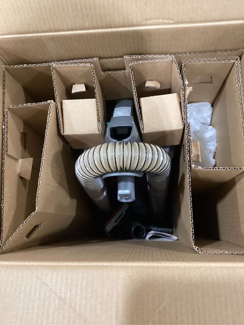 Condition photo showing As Is for Hoover Complete Performance Advanced Pet Kit Corded Vacuum Cleaner, Bagged Vacuum Cleaner, Traps 99% of Dust Matter, Wide Cleaning Path, Includes 2-in-1 Pet Tool, Powerful Vacuum Cleaners for Home Use Gray