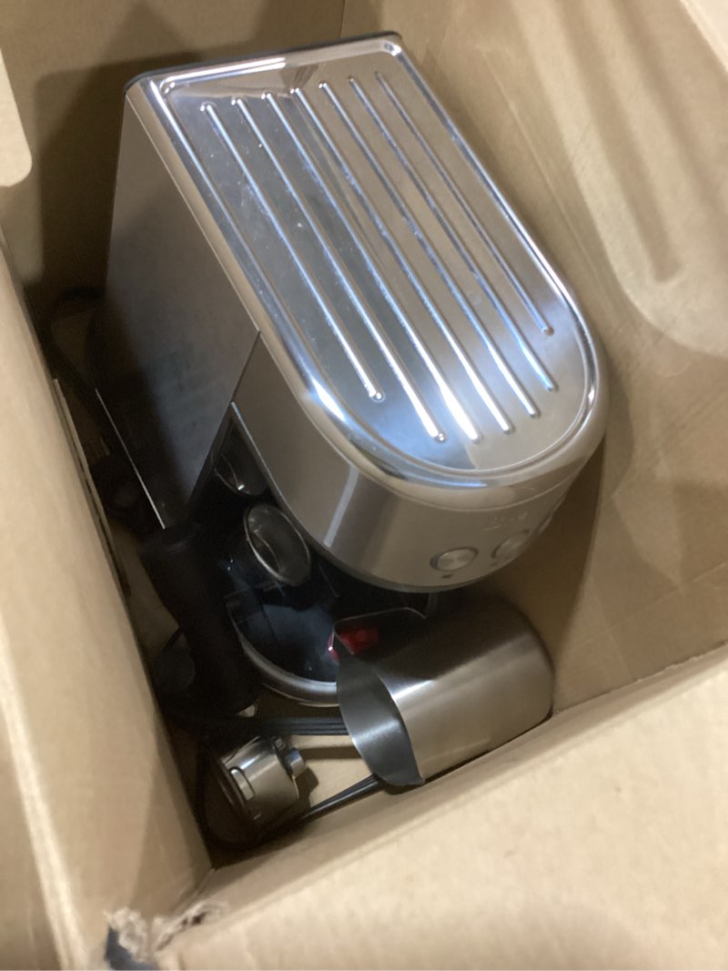 Condition photo showing As Is for breville bambino espresso machine bes450bss, brushed stainless steel