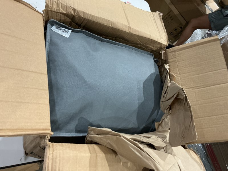 Condition photo showing As Is for mr. sandman weighted blanket 15 pounds for adult, soft sherpa and cozy flannel heavy blanket throw queen size, great for relax and calming - 60'' x 80'', grey