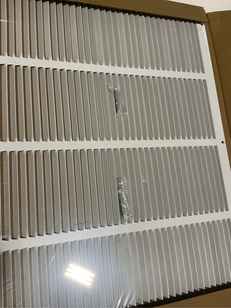 Condition photo showing Good Condition for 24"W x 18"H [Duct Opening Size] Steel Return Air Grille, Air Return Vent Cover for Ceiling and Sidewall - HVAC Air Vent Covers - [Outer Dimensions: 25.75"W x 19.75"H] 24"W x 18"H [Duct Opening]