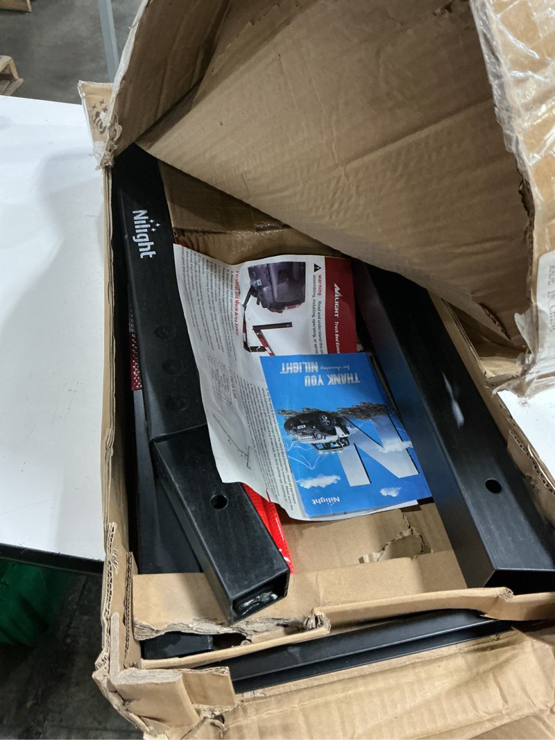 Condition photo showing Good Condition for nilight truck bed extender w/straps & receiver tightener & flag, fits 2-inch hitch receiver, 2-in 1 pickup hitch mount truck bed extension for rack, suv, lumber, ladder, canoe, boat, kayak, pipes