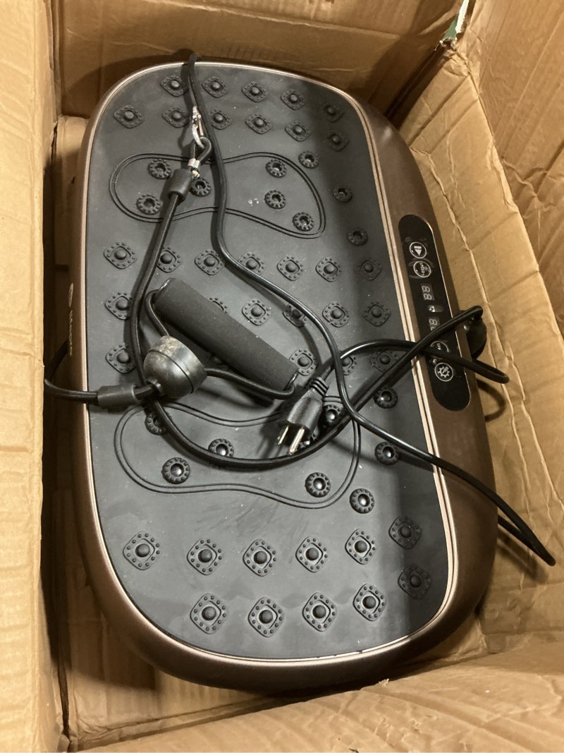Condition photo showing As Is for Lifepro Vibration Plate Exercise Machine with Magnetic Acupoints - Full Body Vibration Platform for Beginners and Recovery - Ideal Lymphatic Drainage Massager for Muscle Toning and Overall Fitness Silver