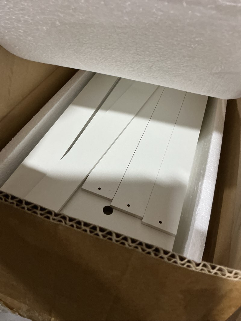 Condition photo showing As Is for radiator cover cabinet - 44"x36"x 7.5" solid wood heater enclosure shelf with top, for home decor and safe (white)