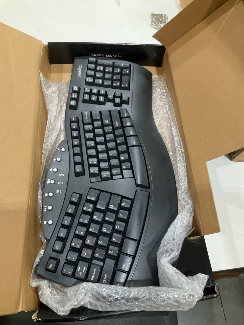Condition photo showing Good Condition for perixx periboard-612b wireless ergonomic split keyboard with dual mode 2.4g and bluetooth feature, compatible with windows 10 and mac os x system, black, us english layout black wireless black