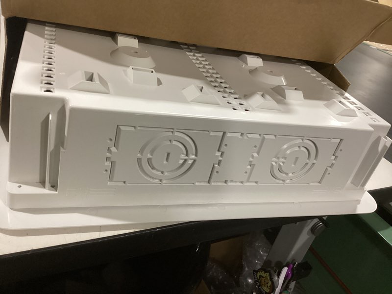 Condition photo showing New/Like New for Legrand - OnQ Cable Management, In-Wall Media Box, Dual Purpose Structured Wiring Enclosure, TV Home Theater Recessed Storage Box, 17 Inch, White, ENP1700NA