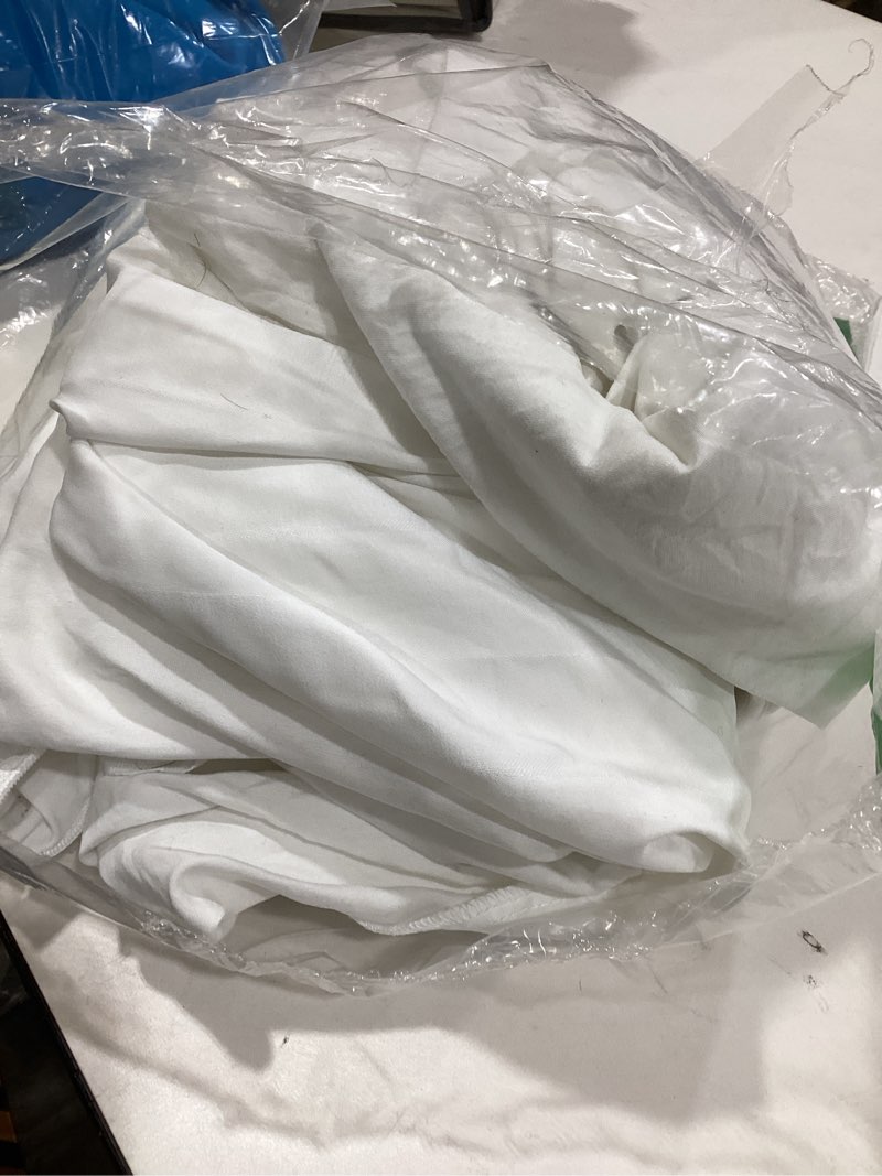 Condition photo showing As Is for WARMDERN White Boho Duvet Cover Set Queen Size, Striped Textured Tufted Bedding Set, 3 Pcs Ultra Soft Washed Microfiber with Zipper Closure (Queen, White) White Queen