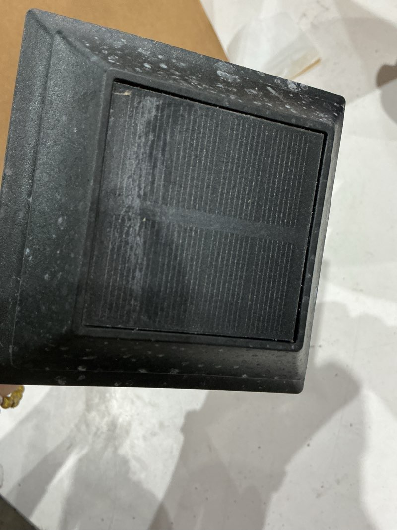 Condition photo showing As Is for (used)harbor breeze 10 -lumens black solar led outdoor path light with dusk-to-dawn sensor