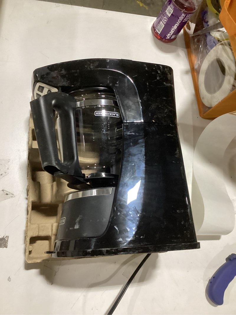 Condition photo showing As Is for BLACK+DECKER 12-Cup* Programmable Coffeemaker, Black CM1110B