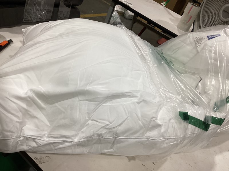 Condition photo showing As Is for miulee 26x26 inch euro pillows inserts, pack of 2 down alternative virgin filling comfy support throw pillows for sofa couch bed 2 26x26