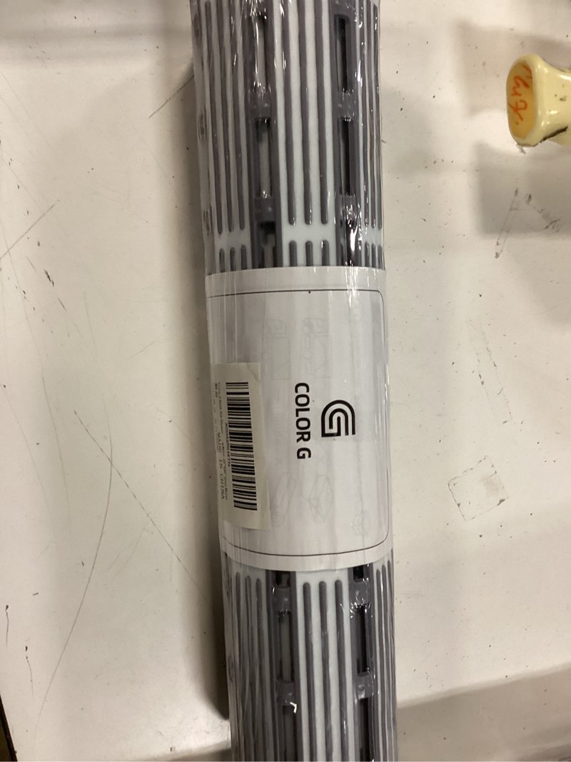 Condition photo showing New/Like New for Color&Geometry Shower Mat Non Slip Bath Mat for Tub 16"x36"Bathtub Mat Non Slip Shower Mat for Shower, Bath Mat with Powerful Suction Cup and Drain Holes, Easy to Cut, Grey Grey 36" x 16" (Rectangular)