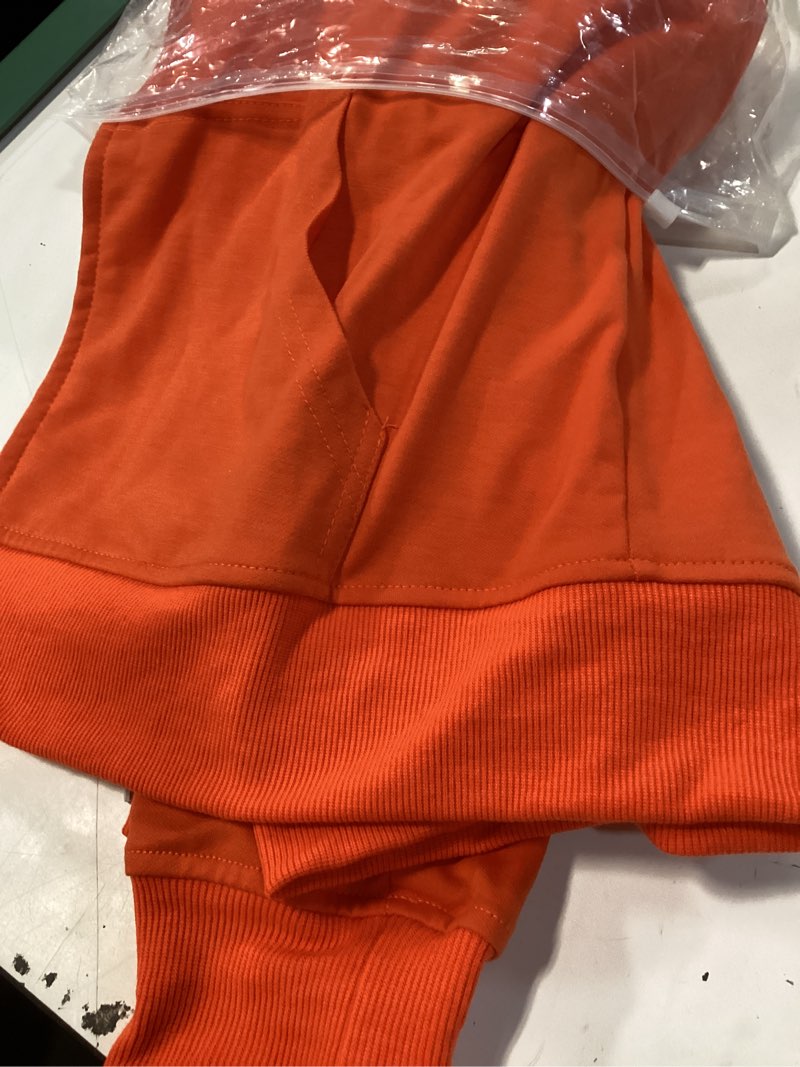 Condition photo showing New/Like New for mrskoala two piece outfits for women tracksuit sweat suits workout jogging sets loungewear with pocket large 3137orange