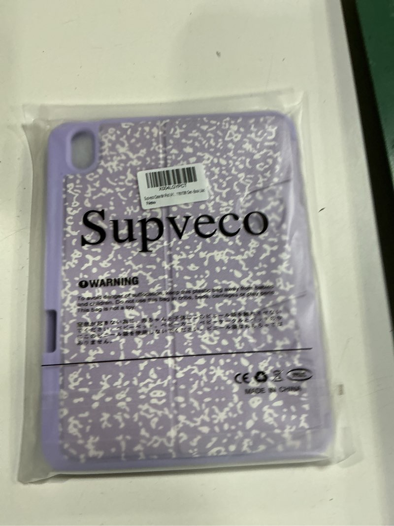Condition photo showing New/Like New for supveco for ipad a16 case,ipad 11th / 10th generation case (2025/2022), smart magnetic folio stand cover with pencil holder, book lilac a-book lilac