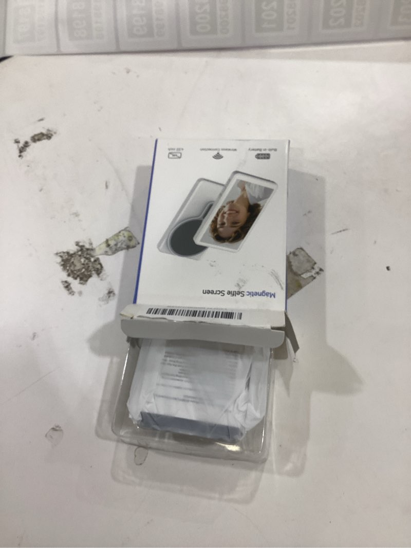 Condition photo showing New/Like New for magnetic phone vlog selfie monitor screen - back camera selfie monitor - 1080p display can wirelessly connect to mobile phones - rear camera selfie screen with remote controller(grey)