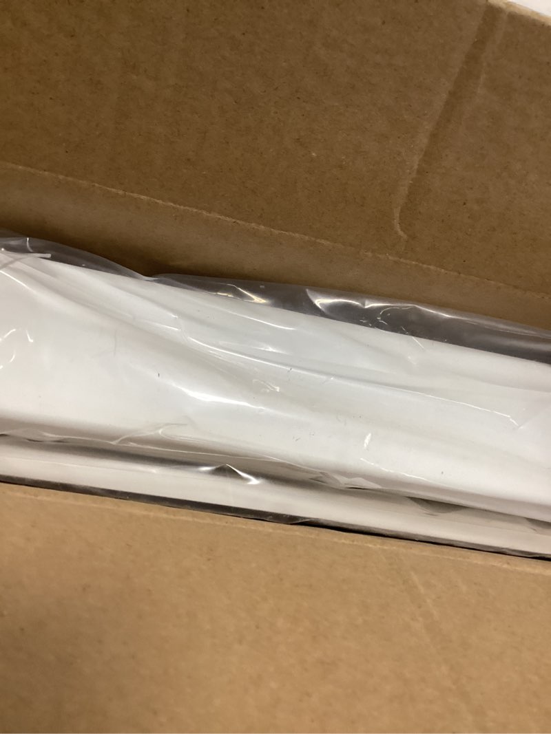 Condition photo showing Good Condition for Cordless Faux Wood Blinds 47" W x 48" H, 2 Inch Slat Horizontal Windows Blinds with Crown Valance, Room Darkening Blinds, White Blinds for Home Interiors. 47"W x 48"H
