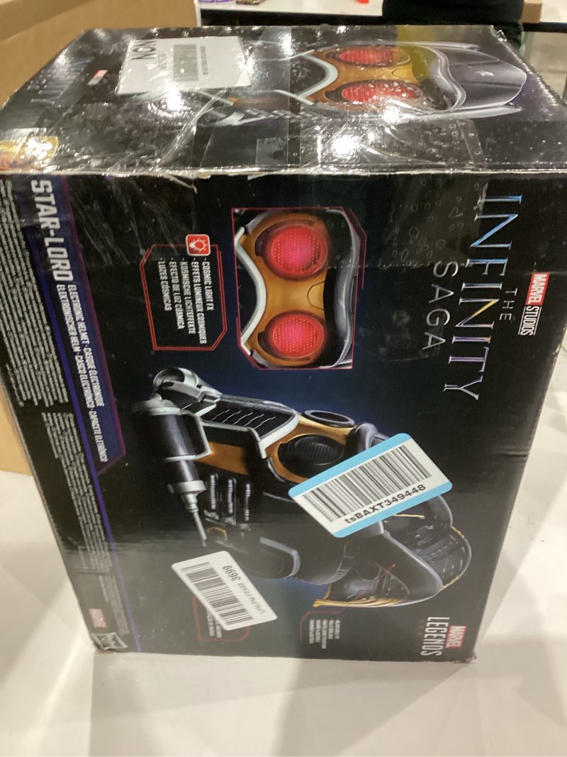 Condition photo showing New/Like New for Marvel Legends Series Star-Lord Premium Electronic Roleplay Helmet with Light and Sound FX, Guardians of The Galaxy Adult Roleplay Gear