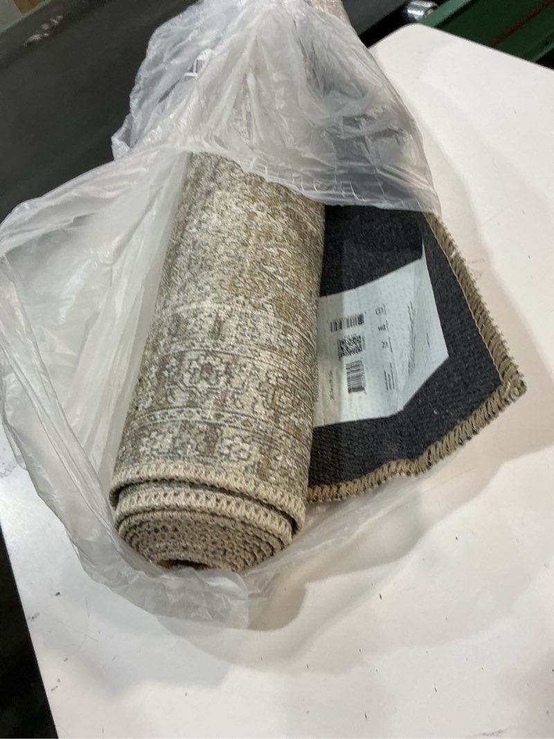 Condition photo showing Good Condition for Livabliss x Our PNW Home Rainier Updated Traditional Washable Area Rug, 2'7" x 7'10", Taupe