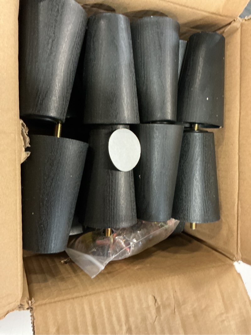 Condition photo showing Good Condition for turstin 16 pack 4 inch plastic furniture legs with m8 t-nuts screws tapered sofa couch and chair legs replacement furniture legs for diy projects sofas coffee tables dressers beds 4 inch 16
