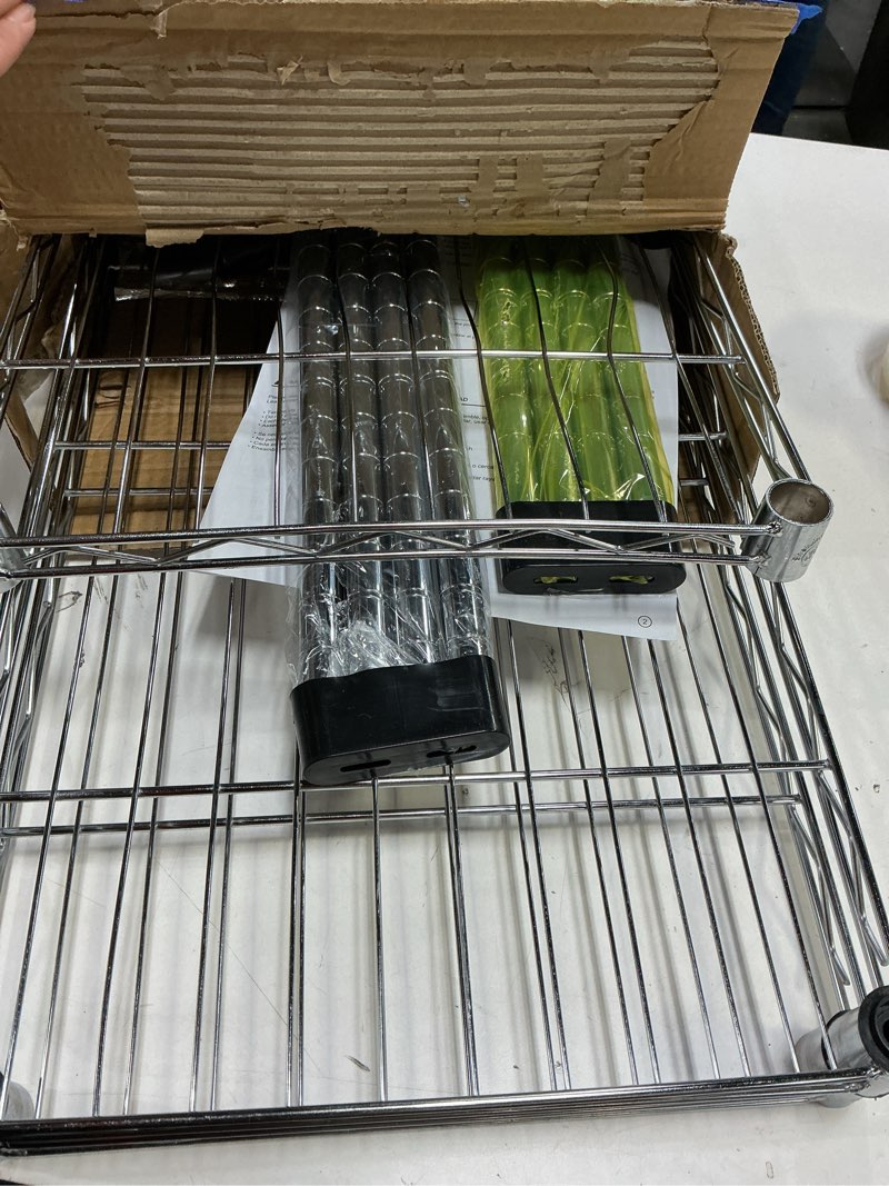 Condition photo showing Good Condition for style selections 3 tier steel utility freestanding shelving unit