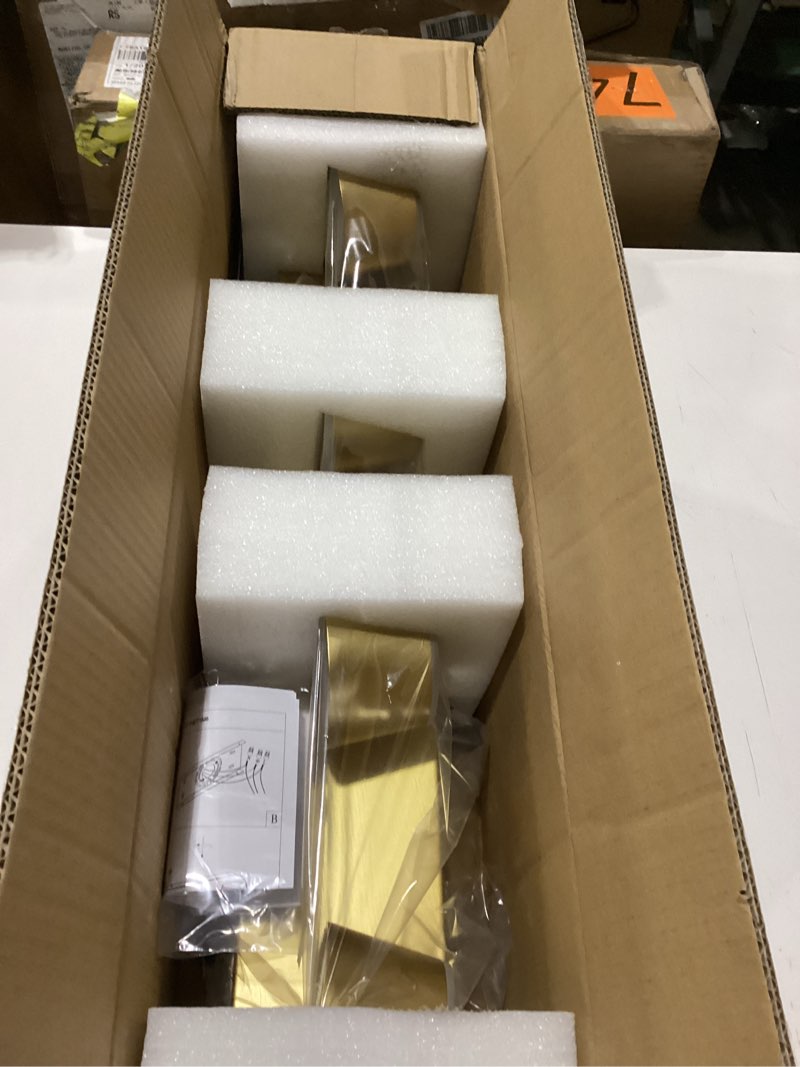 Condition photo showing New/Like New for ursola 4 light bathroom vanity light, led gold wall light fixtures, up and down rotatable dimmable 27 inch bathroom lighting fixtures over mirror 4 lights gold