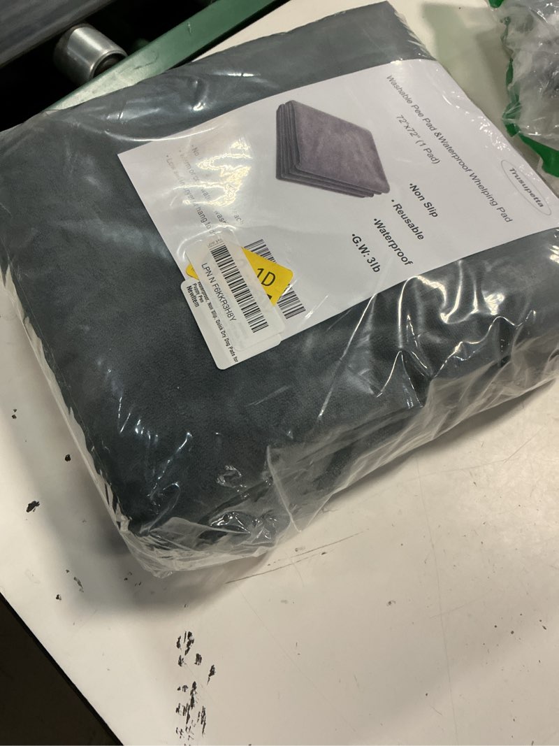 Condition photo showing New/Like New for dog pee pads reusable 72x72 inch, fast absorbent puppy pads with washable, waterproof, non slip, quick dry dog pads for puppy pen 1 pack 72"x72"