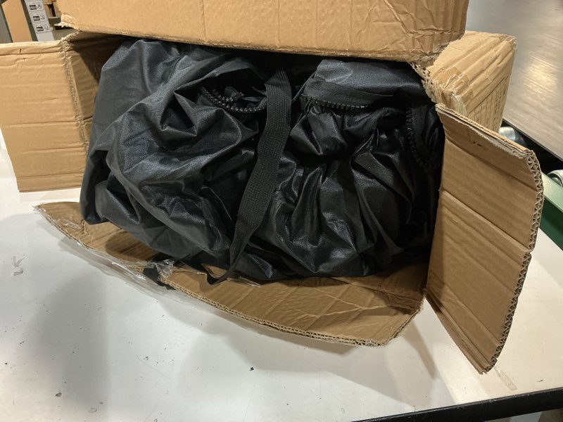 Condition photo showing As Is for universal t-top center console cover for boat, heavy duty 600d waterproof t top console cover, protecting boat center console and helm seat, large size up to 94" l 58" w 82" h 94l x 58w x 82h