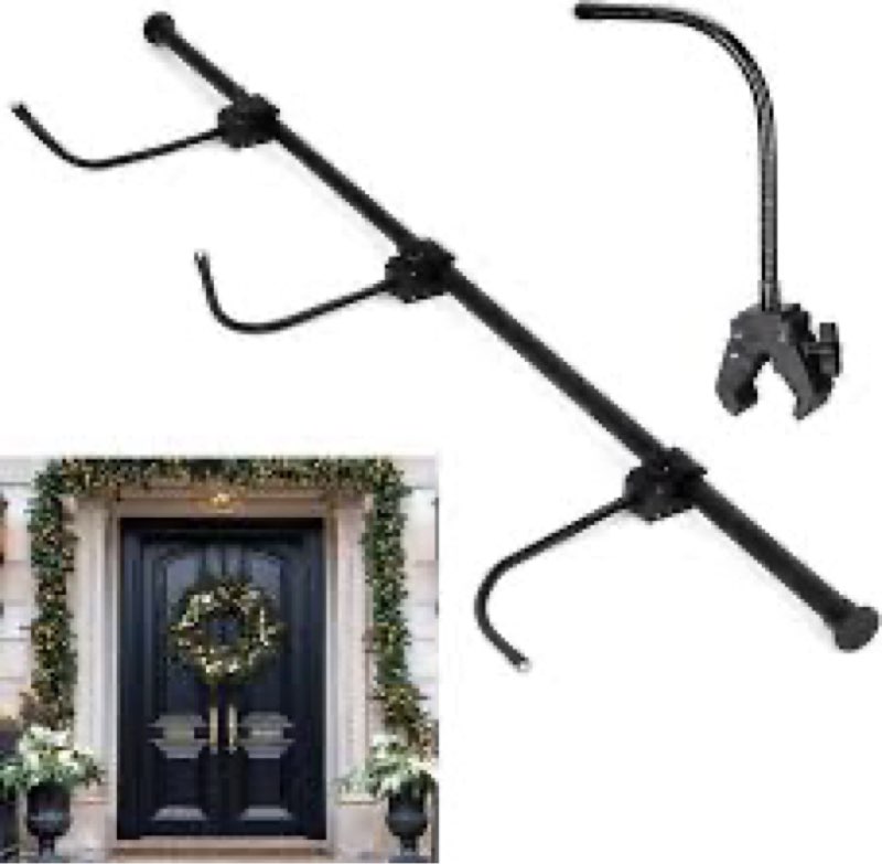 Geelin Front Door Garland Hanger for Christmas Adjustable Wreath Hanger Suitable for Different Doors