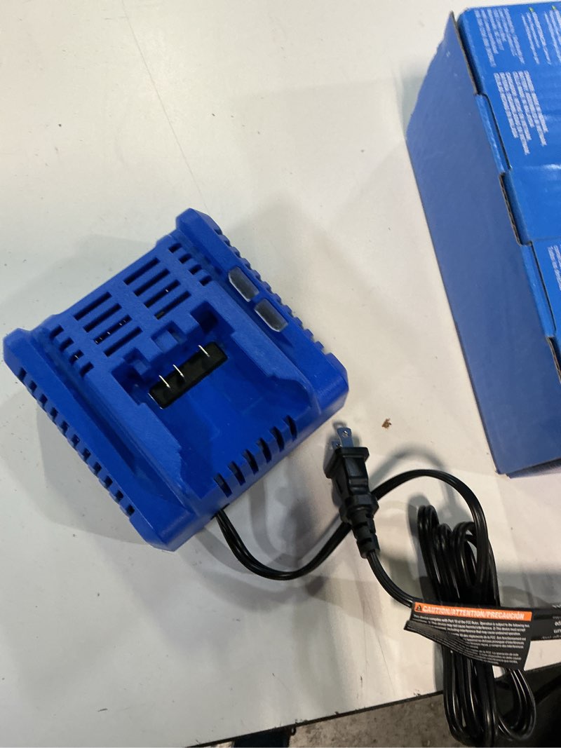 Condition photo showing As Is for kobalt 24 -volt 1 -pack lithium-ion ( 2 ah battery and charger )