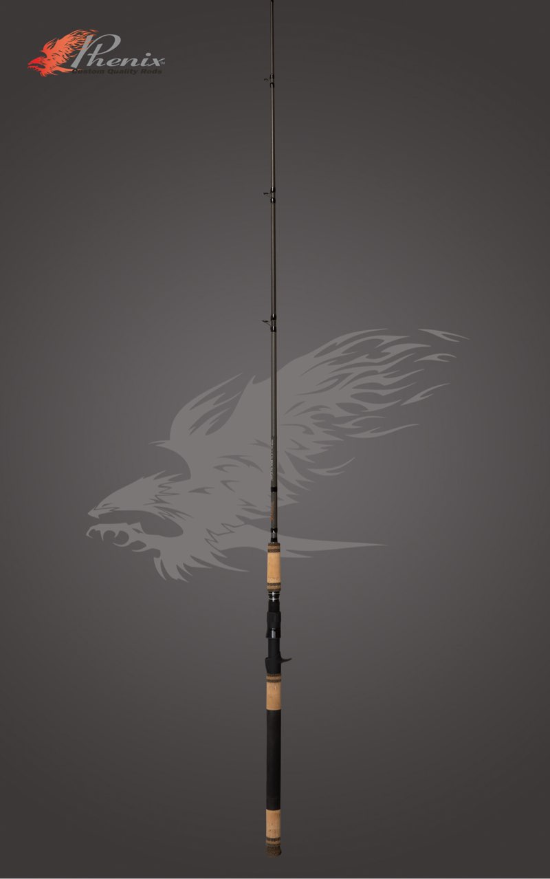 Condition photo showing New/Like New for Phenix Rods Black Diamond Casting / 9' / 1 PC / 25-60 LB LINE Rating/Fast Taper Action/Fuji ALCONITE Guides/Fuji Reel SEAT/X-WRAP Handle