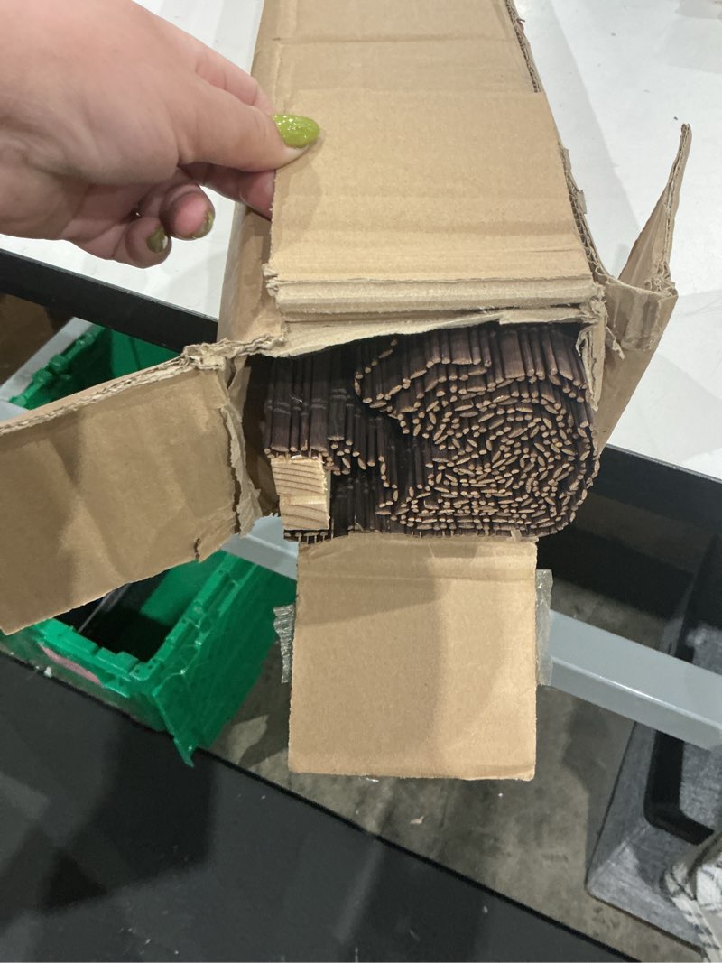 Condition photo showing Good Condition for chicology bamboo blinds , bamboo shades , roman shades for windows , roman window shades , window shades for home , bamboo shades for patio , blinds & shades , window shade , 36"w x 64"h, buffalo 36"w x 64"h buffalo