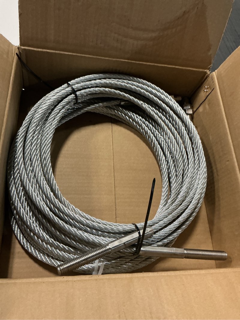 Condition photo showing Good Condition for JSJ5-04-00CH Lift Equalizer Cable 389” Compatible with Challenger Lift E10 LE10 VLE10,Quality Lift EQ10,Replacement Car Hoist Galvanized Steel Wire Rope 2 Sets
