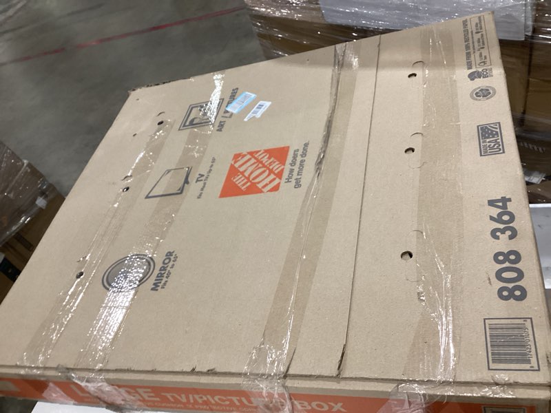 Condition photo showing As Is for the home depot 65 lb. tv box