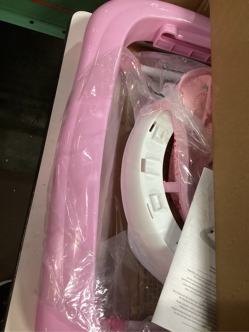 Condition photo showing As Is for Bright Starts JuneBerry Walk-A-Bout Baby Walker and Entertainer, with Easy Fold Frame for Storage, Ages 6 Months + Juneberry Delight