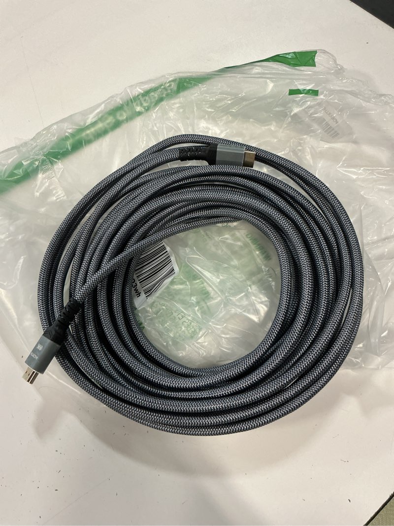 Condition photo showing Good Condition for highwings 8k hdmi cable long 2.1 30ft/9m, 48gbps high speed hdmi 4k120 144hz dynamic hdr 10 earc hdcp 2.2&2.3 compatible for ps5, blu-ray player and monitor 30 feet grey