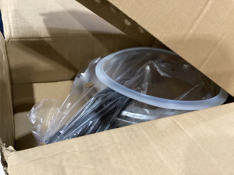 Condition photo showing New/Like New for Stainless Steel Pressure Cooker 6.34 Quart, Heavy-Duty, Food-Grade, All Stovetop & Induction Compatible with Multi-Safety Lock System for Gas Electric Ceramic, Commercial Home Kitchen Use, Deeluban 6.3 Quarts