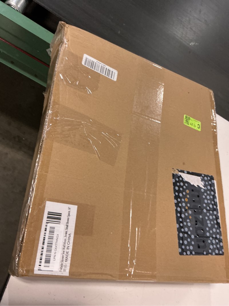 Condition photo showing New/Like New for 16 inchs foldable shower seat wall mounted, folding shower seat for adults, 400lbs max load for inside shower, small shower spaces (black)