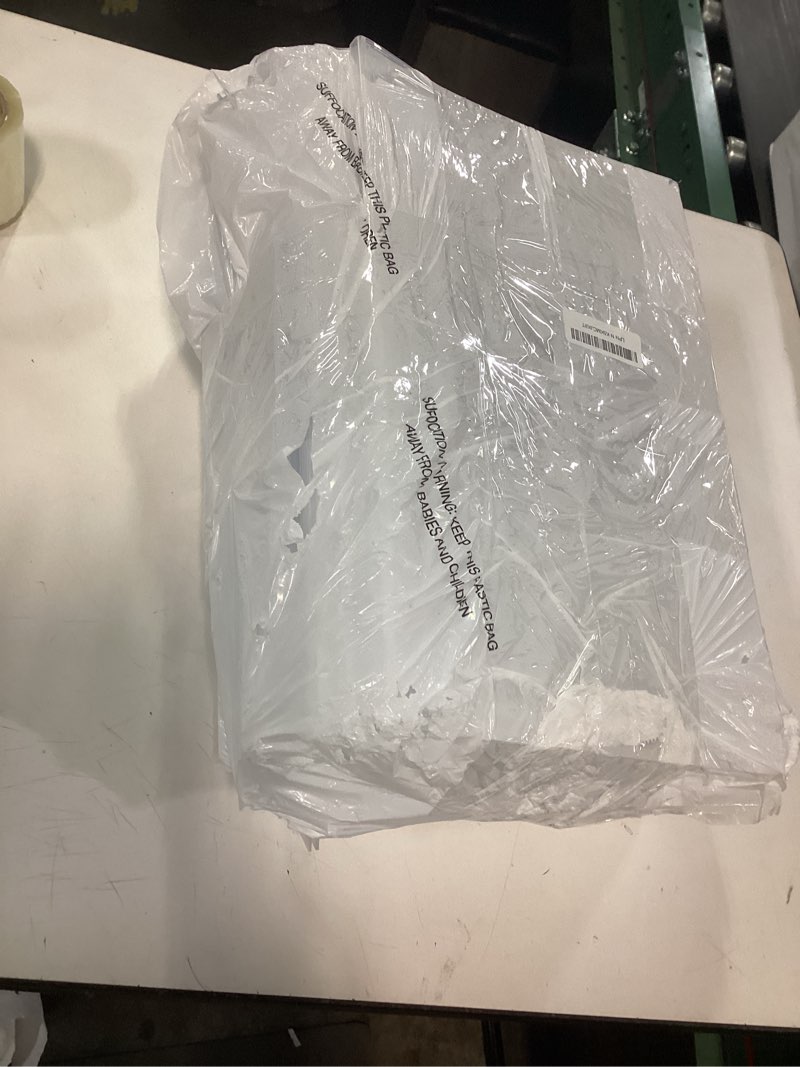 Condition photo showing As Is for Thicken & Sturdy Clear Shoe Storage Organizer with Magnetic Door, Stackable Boxes for Closet, Foldable Space-Saving Shoe Rack for Sneaker Boot Container, Plastic Shoe Cabinet Shoe Box 6 Pack, White White 6 pcs