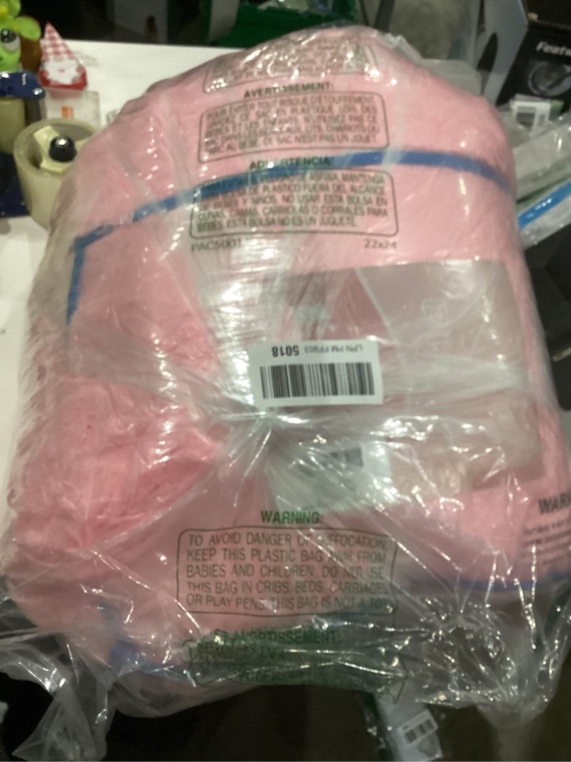 Condition photo showing As Is for Smoofy Fluffy King Size Comforter Set, Faux Fur Pink Comforter Set, Luxury Fuzzy King Bedding Set, Soft Shaggy Bed Set for All Season, 3 Pieces - 1 Comforter & 2 Pillowcases, Pink King