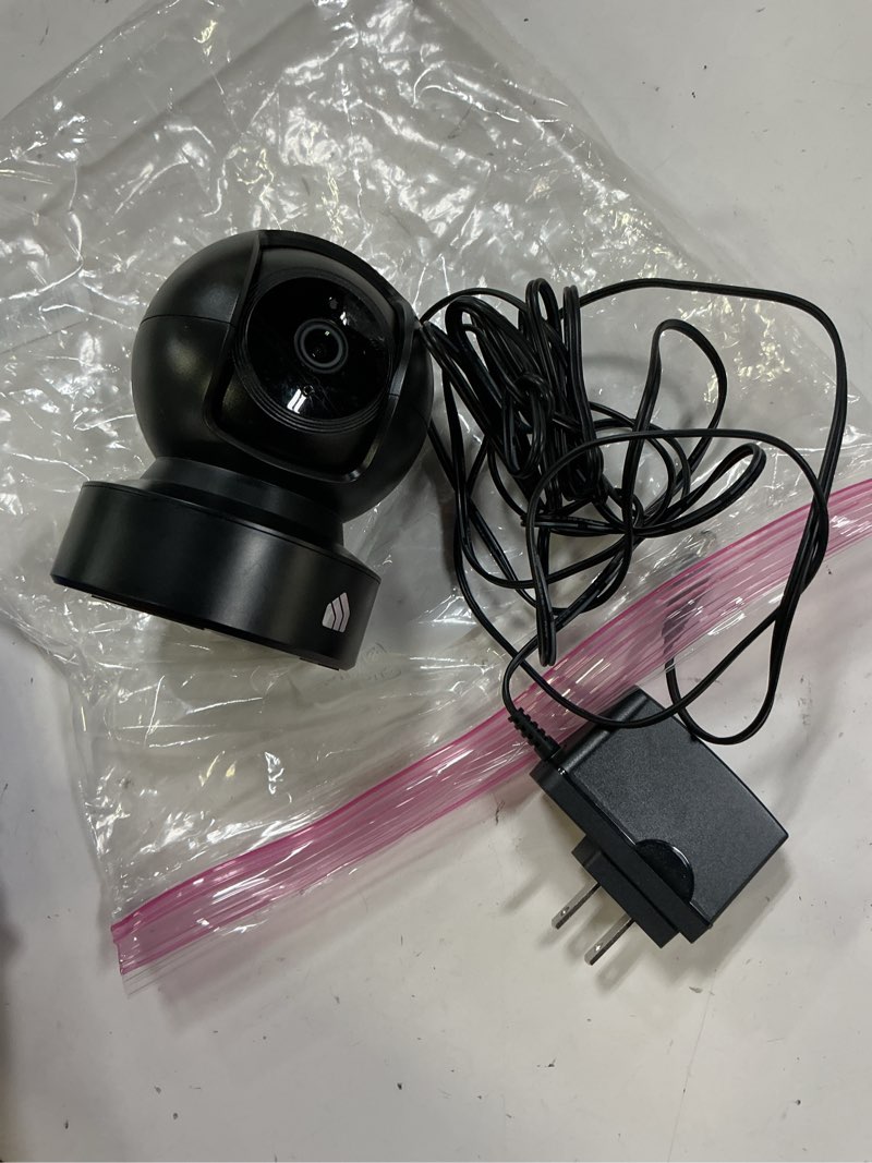 Condition photo showing As Is for kasa 1080p indoor pan/tilt wired security camera - works as a baby & pet monitor, motion detection & tracking, 2-way audio, night vision, subscription-free local storage or optional cloud, ec71 black new 1080p