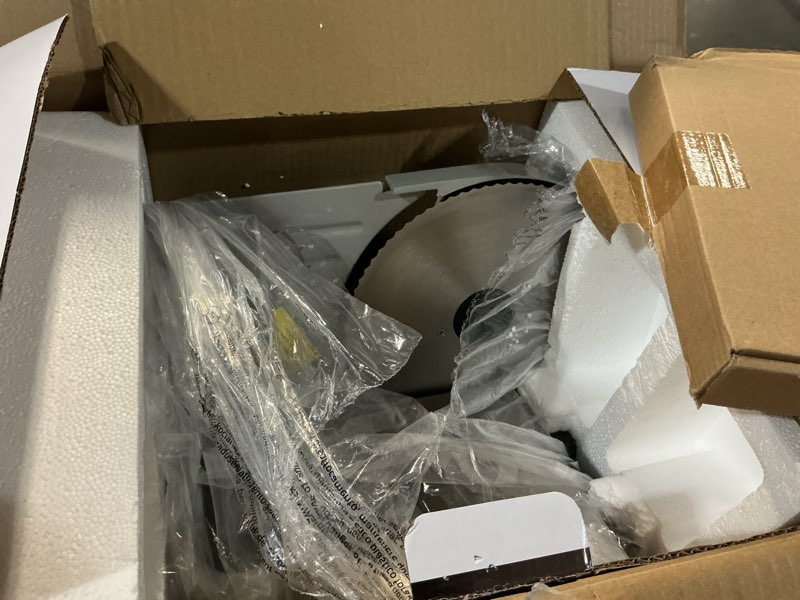 Condition photo showing Good Condition for OSTBA Electric Meat Slicer with 200W DC Motor, 2 Removable 8.7” Stainless Steel Blades, Adjustable Thickness 0–15mm, Food Tray & Hand Grip, Deli Food Slicer for Meat, Cheese, Bread, Vegetables