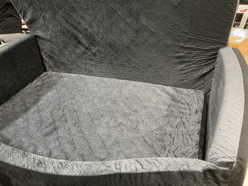 Condition photo showing Good Condition for dog car seat for large medium sized dogs under 55 lbs, dog booster seat for 2 small dogs with detachable washable cover and cushion, memory foam pet car seat with 2 safety belts and storage pockets dark grey medium/large