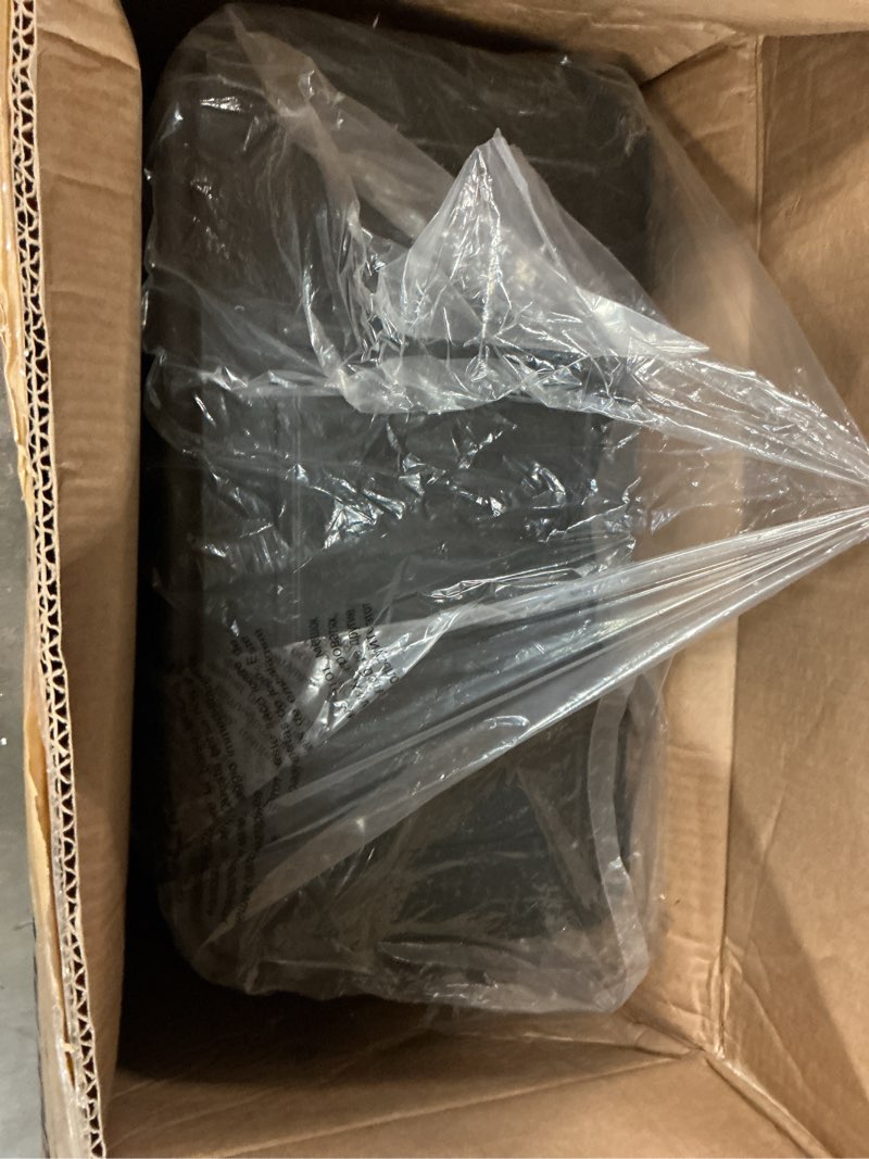 Condition photo showing As Is for Duraflame Electric Infrared 3D Freestanding Stove with Pedestal Base  Black