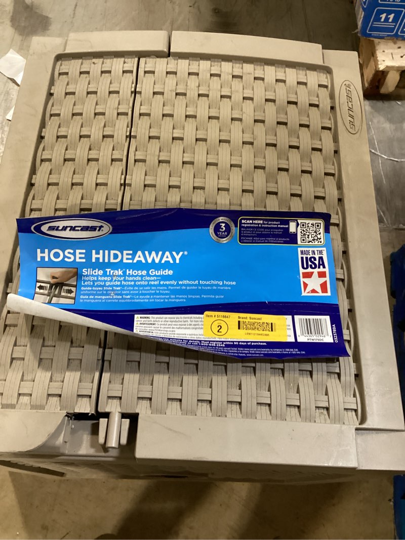 Condition photo showing Good Condition for suncast hose hideaway plastic 175-ft hideaway hose reel