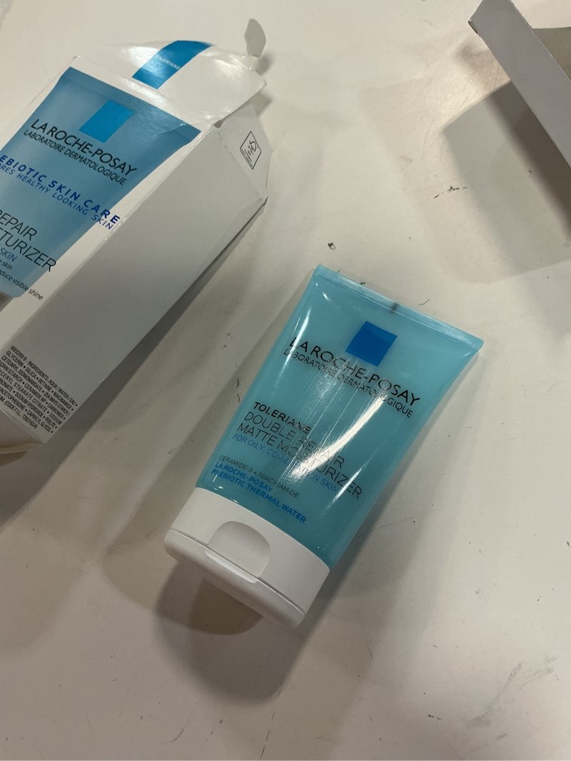 Condition photo showing Good Condition for la roche-posay toleriane double repair matte face moisturizer, daily moisturizer for oily skin with ceramide and niacinamide for all skin tones, oil free, non-comedogenic, available with spf 30 non-spf