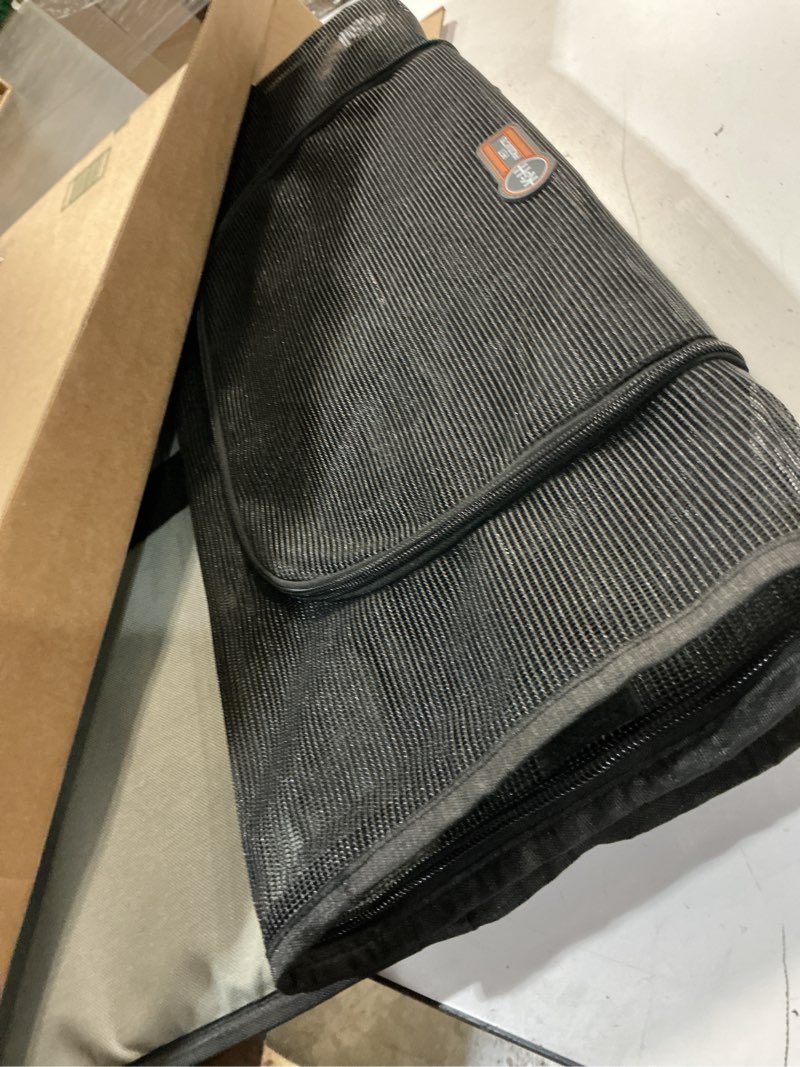 Condition photo showing As Is for k&h pet products enclosed dog car seat, travel safety carrier for pets, dog travel car seat, soft-sided covered cat carrier, washable pad, multiple entrances, mesh windows - medium 24 x 19 x 17in 24.0"l x 19.0"w x 17.0"h