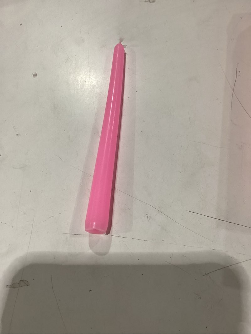 Condition photo showing New/Like New for 24-Pack 10 Inch Pink Taper Candles, Dripless & Unscented Decorative Candlesticks for Weddings, Romantic Dinners – Long-Burning for Centerpieces, Valentine's, Birthdays, Bridal Showers & Home Decor 10"24pcs-Pink