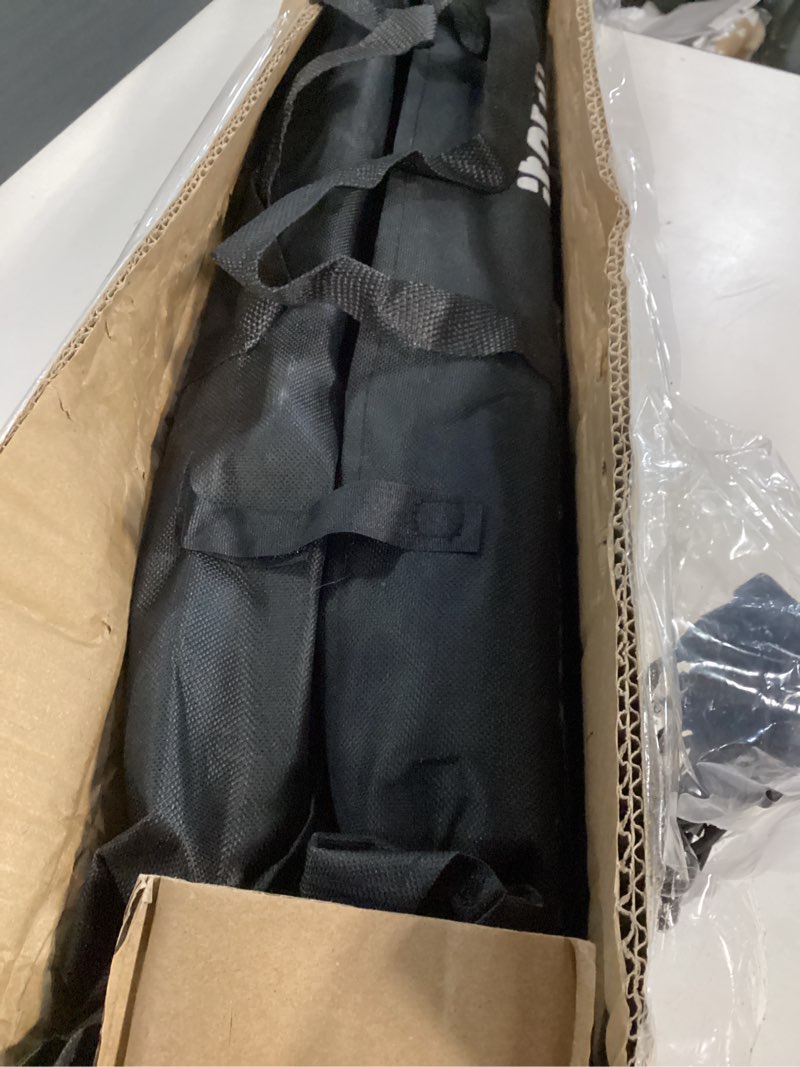 Condition photo showing As Is for Photo Backdrop Stand for Photography 7ft x 10ft Background Stands for Photoshoot Support Kit with Carry Bag for Photo Studio Parties Events Decoration 7x10ft Black